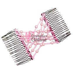 Accesoriu tip glamour pentru prins parul din metal cu pini de insertie PZS011BB - Roz